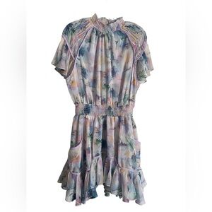 Misa Ella Large watercolor dress NWT